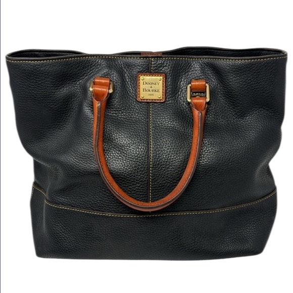 Dooney & Bourke, pebbled leather Tote with Gold‎ Emblem - Picture 1 of 15